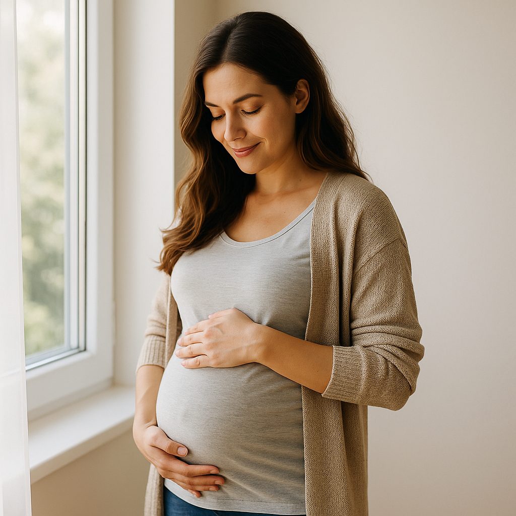 Calcolo settimane gravidanza: come sapere a che punto sei (Guida aggiornata 2025) 2 Calcolo settimane gravidanza: donna incinta che annota su un diario le settimane di gestazione
