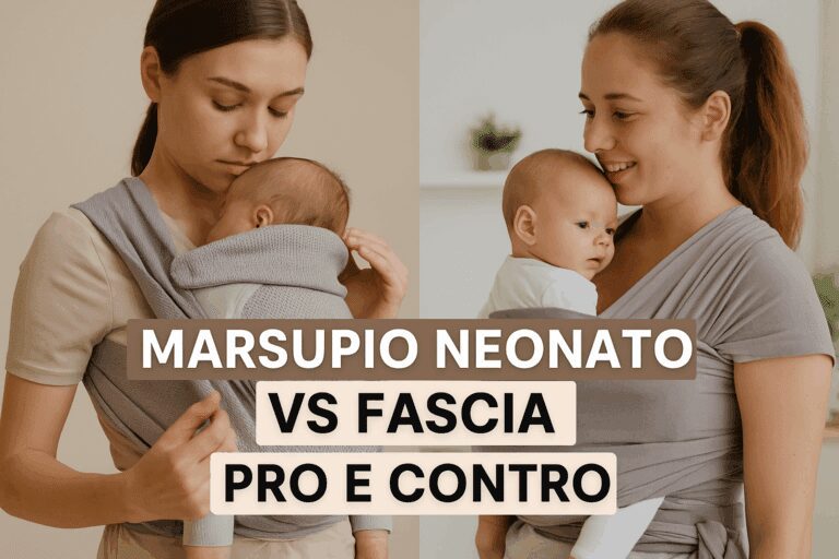 Confronto tra marsupio neonato e fascia porta bebè nei primi mesi di vita