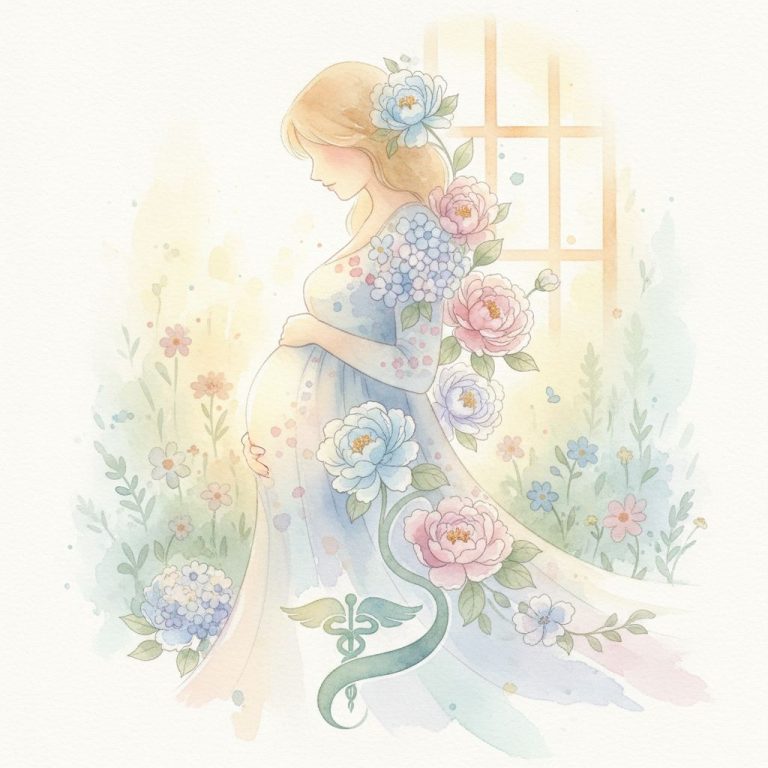 Progesterone in gravidanza - illustrazione dolce maternità