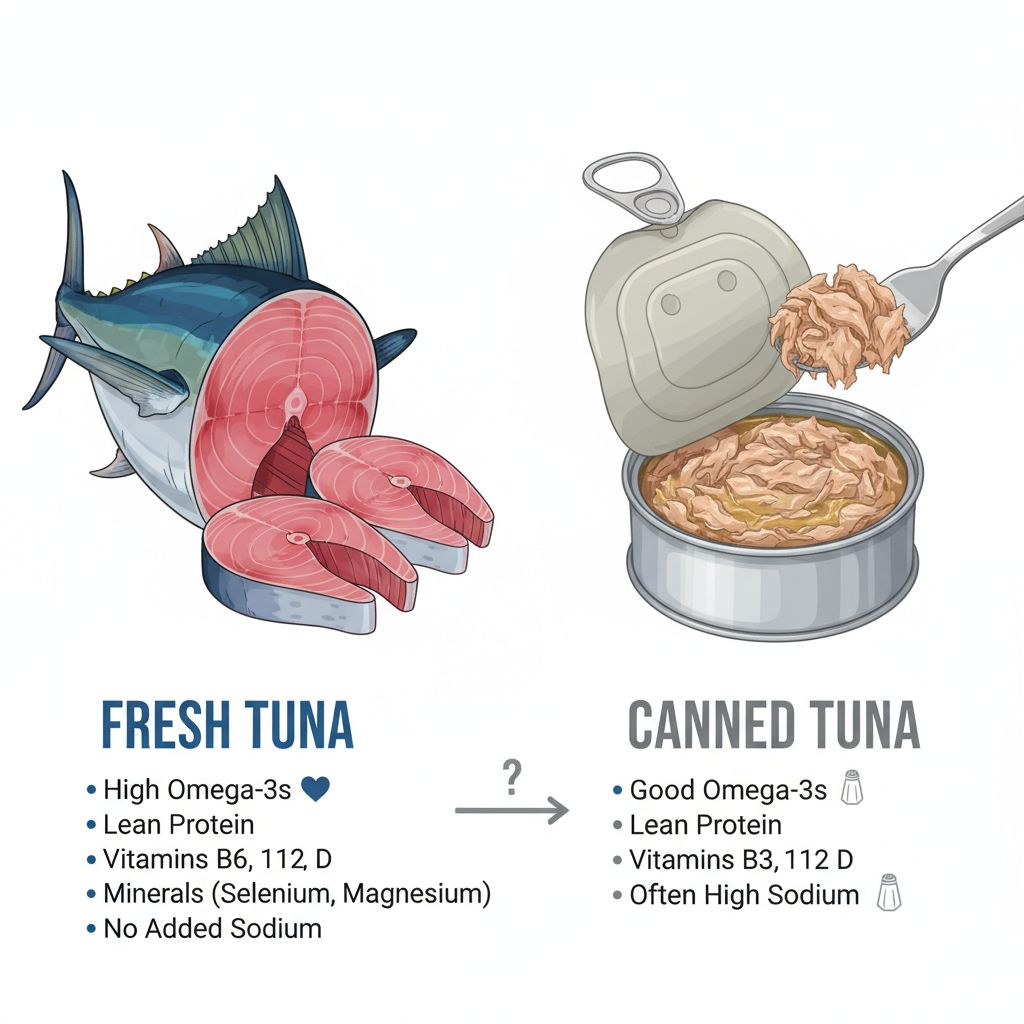 Confronto tonno in scatola in gravidanza e tonno fresco
