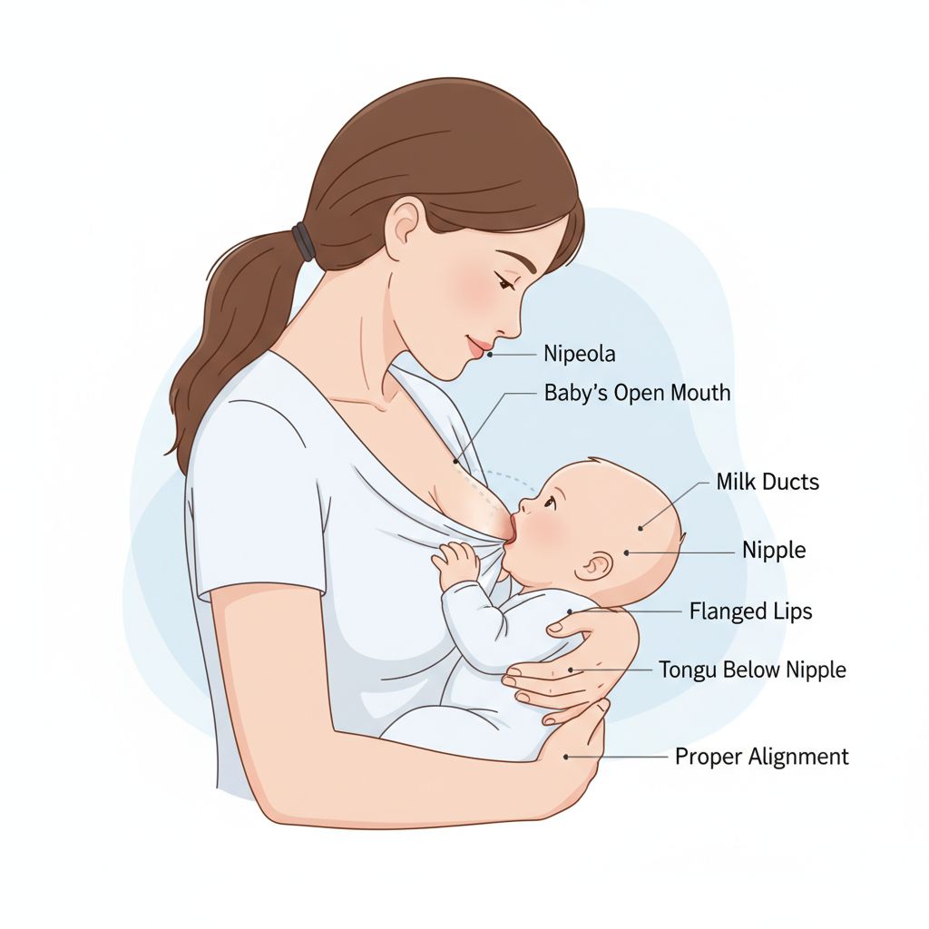 Posizione corretta per l'allattamento al seno