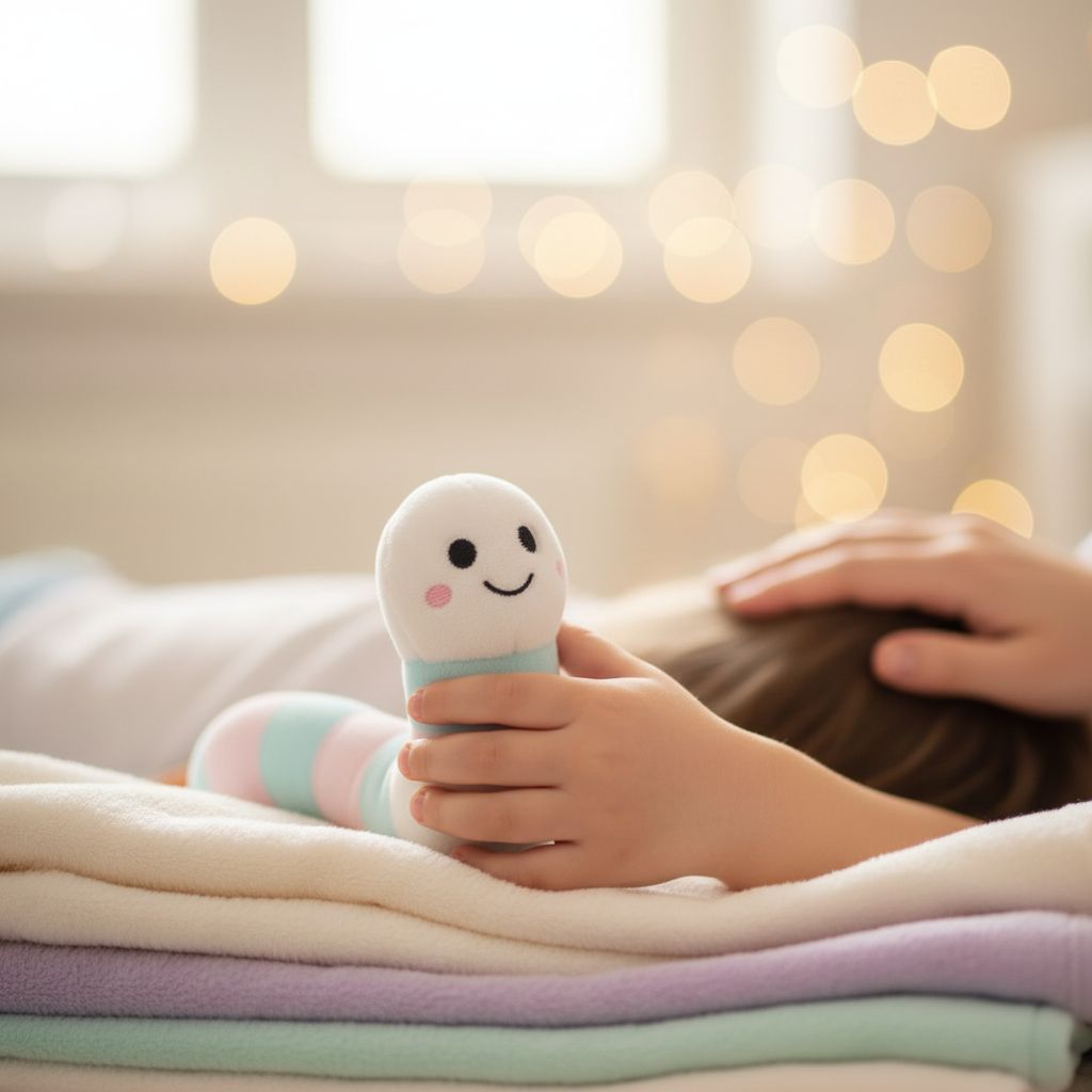 Mamma che controlla il bambino per sintomi degli ossiuri