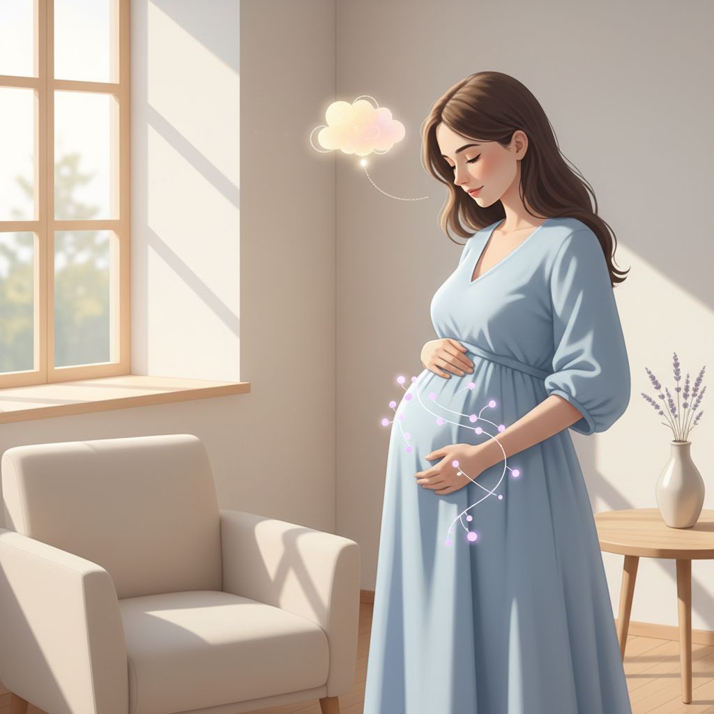 Mamma in gravidanza durante visita ginecologica per controllo preeclampsia