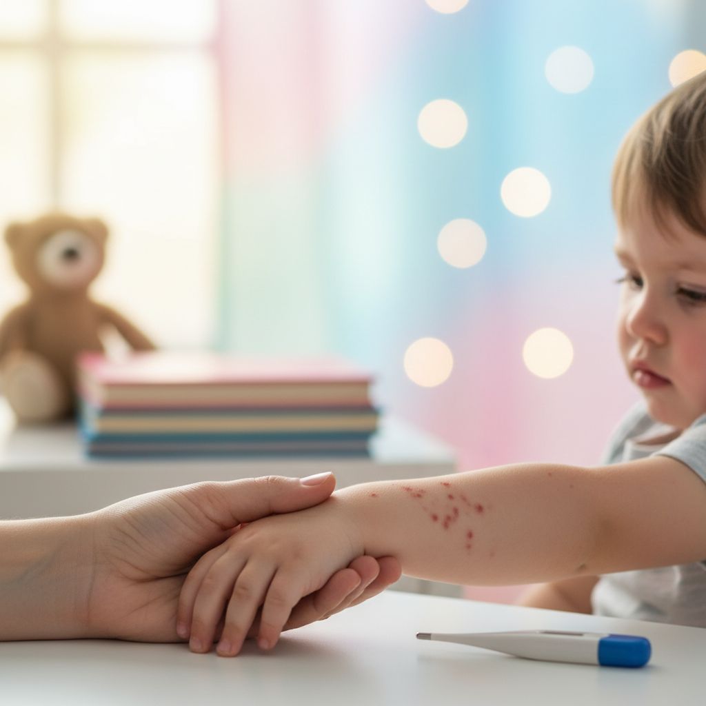 Rischi Morbillo: 7 Pericoli Essenziali che Ogni Mamma Deve Conoscere 2 Mamma che protegge bambino dai rischi morbillo con vaccinazione