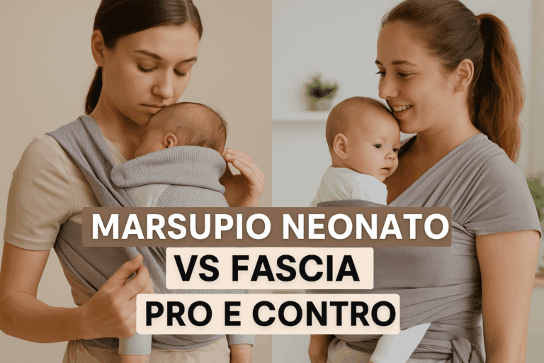 Confronto tra marsupio neonato e fascia porta bebè nei primi mesi di vita