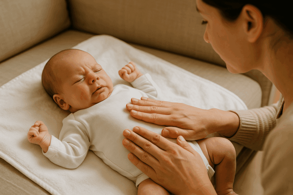 Coliche neonato: 5 rimedi efficaci per calmare il pianto 2 Massaggio al pancino di un neonato con coliche gassose
coliche-neonato-rimedi