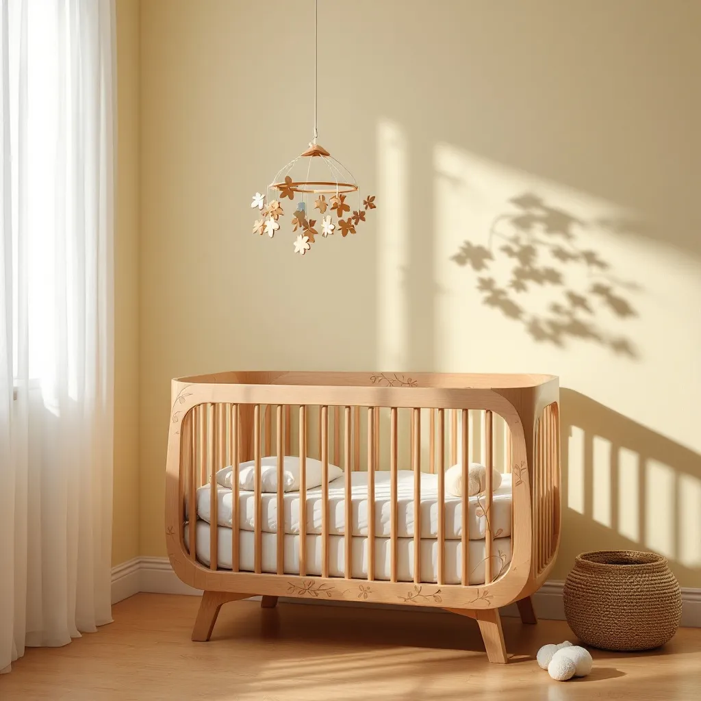 Culle per neonati moderne in legno naturale