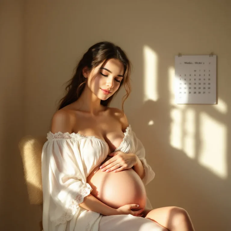 Donna incinta che tiene il pancione durante le settimane di gravidanza