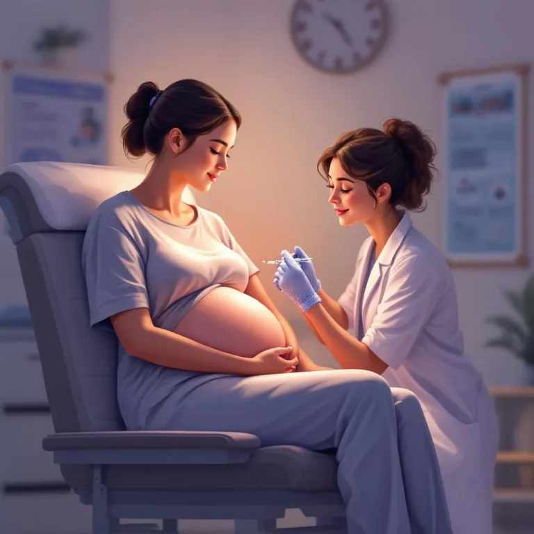 Vaccino pertosse gravidanza - donna incinta riceve vaccinazione