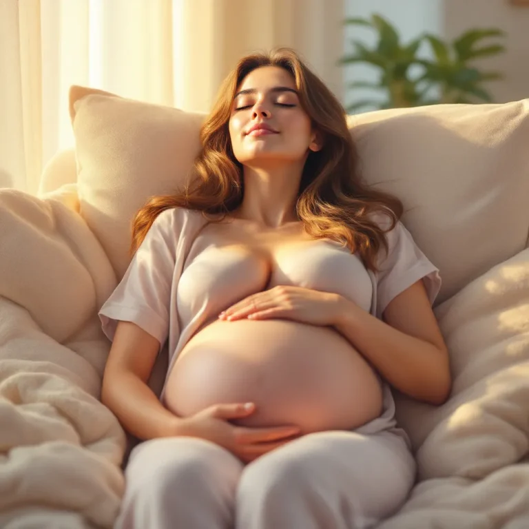 Donna incinta che sperimenta mal di testa in gravidanza