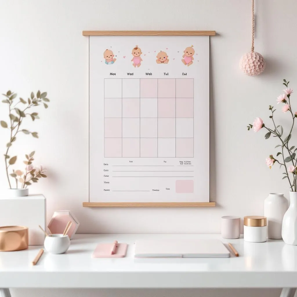 Calendario e tabella calcolo settimana gravidanza