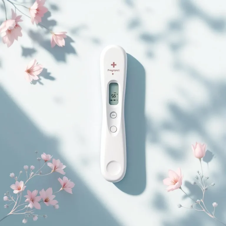 Test gravidanza precoce su sfondo medico professionale
