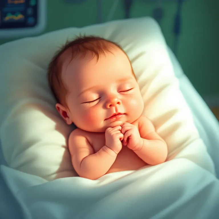Neonato con ittero neonato che mostra colorazione giallastra della pelle