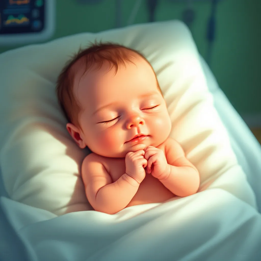 Neonato con ittero neonato che mostra colorazione giallastra della pelle