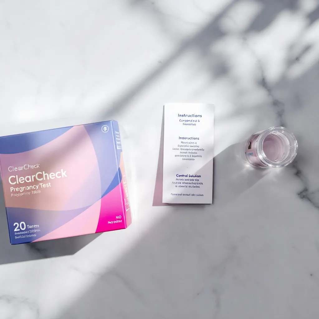 Kit test di gravidanza positivo con istruzioni
