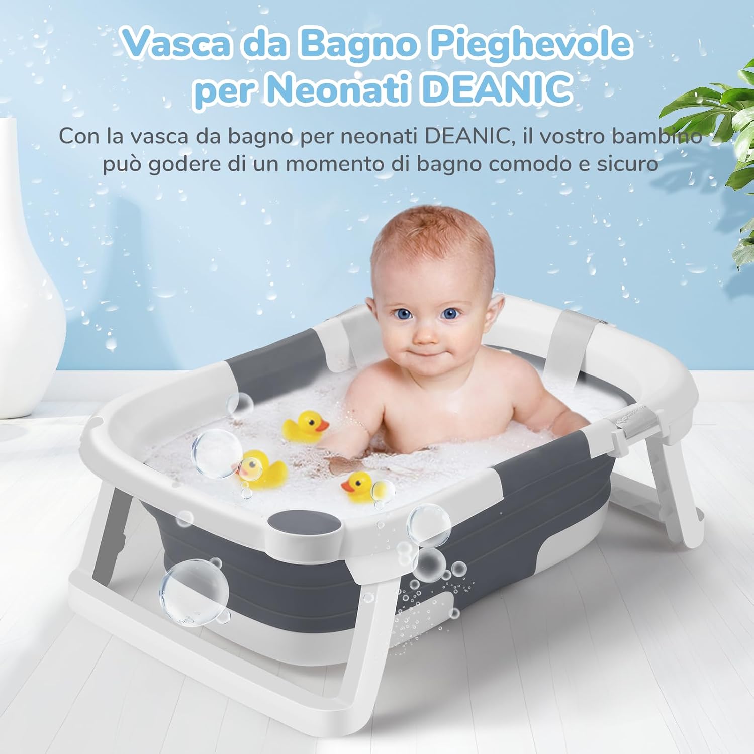 🛁 Bagnetto Neonato: Quando, Quanto Spesso e Come Farlo in Sicurezza 3 Vaschetta ergonomica per bagnetto neonato antiscivolo e sicura