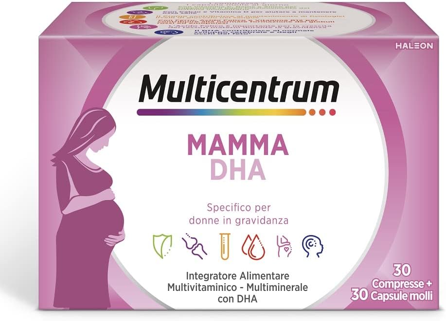 Acido Folico in Gravidanza: 7 Benefici Essenziali per Mamma e Bambino 2 Multicentrum Mamma DHA integratore gravidanza e allattamento
