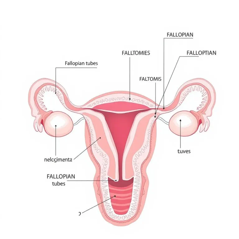 Illustrazione medica gravidanza extrauterina sintomi sistema riproduttivo femminile