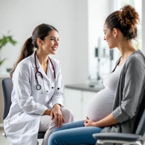 7 Cause delle Perdite Marroni in Gravidanza: Quando Preoccuparsi 3 Ginecologo visita donna in gravidanza per perdite marroni consulto medico