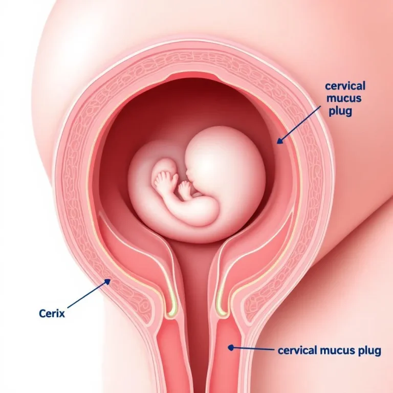 tappo mucoso gravidanza illustrazione medica