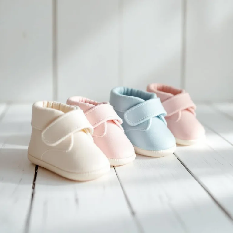 Collezione di scarpe neonato in diversi colori pastello