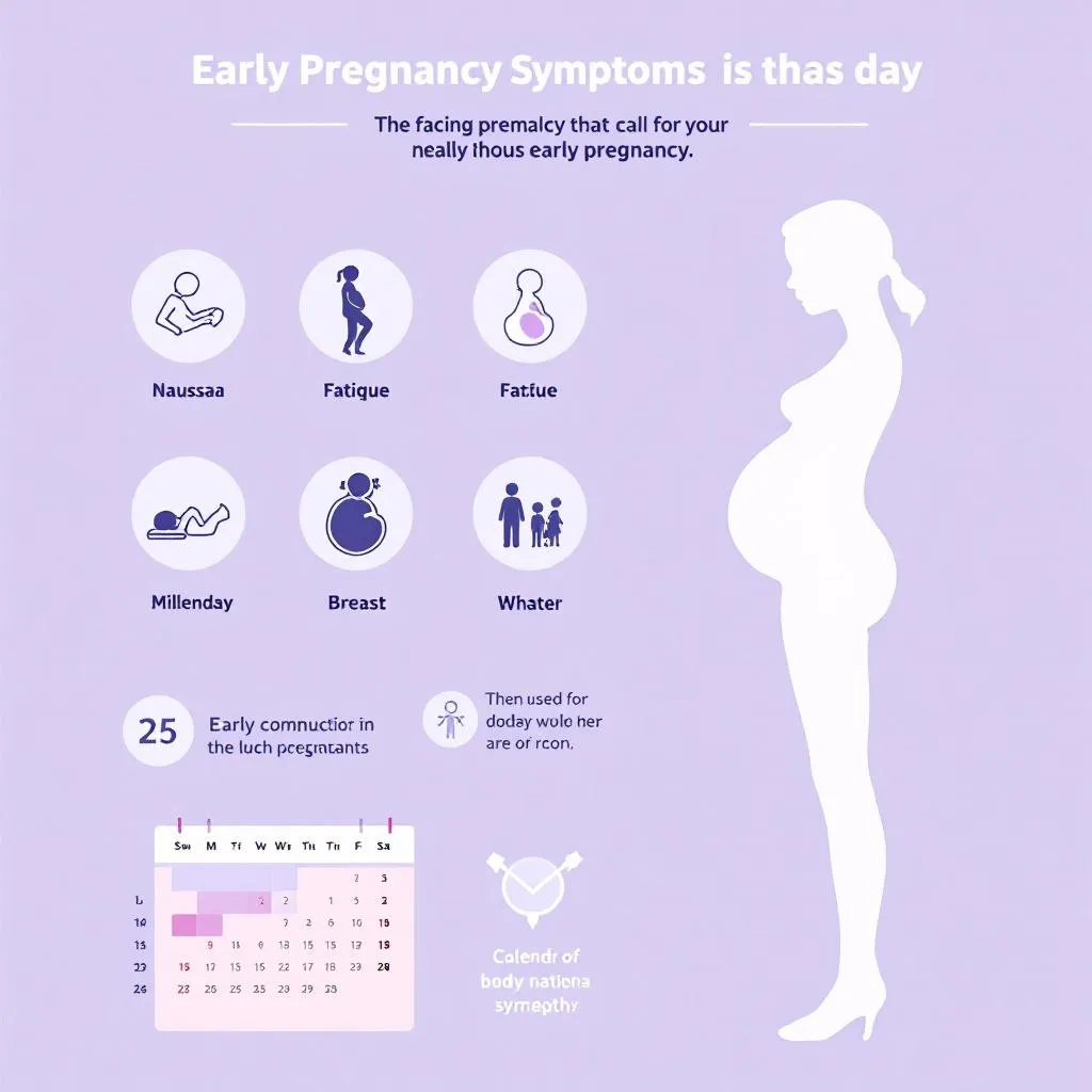 Infografica primi sintomi di gravidanza nelle prime settimane