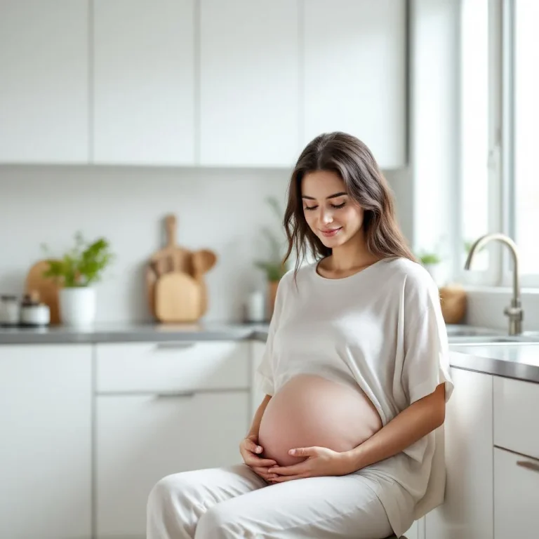 Donna incinta che tiene una confezione di biochetasi in gravidanza