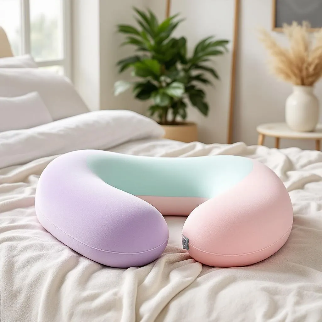 Cuscino per la gravidanza su letto confortevole