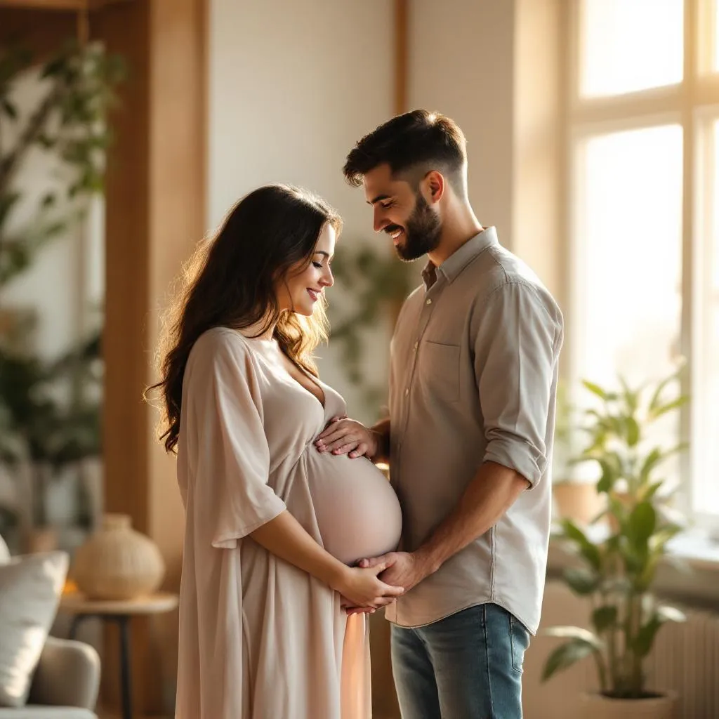 Coppia in gravidanza che si tiene per mano - gravidanza e sesso