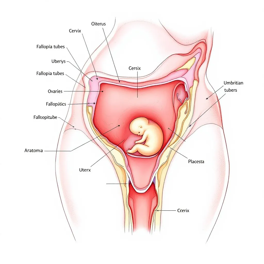 Anatomia femminile che spiega le perdite in gravidanza