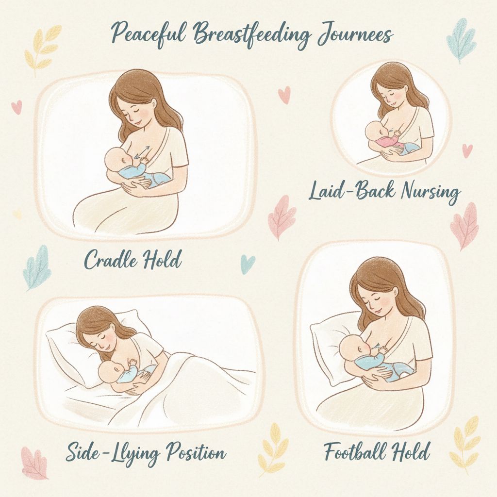 Diverse posizioni per l'allattamento del neonato